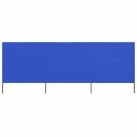 Paravientos de playa de 3 paneles tela azul celeste 400x120 cm en Sombrillas | Comprar online en Foru.es