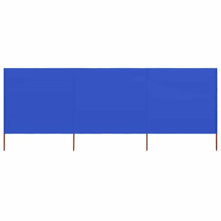 Paravientos de playa de 3 paneles tela azul celeste 400x120 cm en Sombrillas | Comprar online en Foru.es