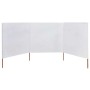 Paravientos de playa de 3 paneles tela blanco arena 400x160 cm en Sombrillas | Comprar online en Foru.es