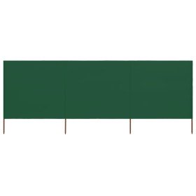 Paravientod de playa de 3 paneles tela verde 400x160 cm en Sombrillas | Comprar online en Foru.es