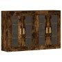 Armarios de pared 2 uds madera de ingeniería roble ahumado de vidaXL, Aparadores - Ref: Foro24-3197902, Precio: 167,77 €, Des...