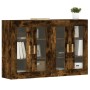 Armarios de pared 2 uds madera de ingeniería roble ahumado de vidaXL, Aparadores - Ref: Foro24-3197902, Precio: 167,77 €, Des...