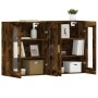 Armarios de pared 2 uds madera de ingeniería roble ahumado de vidaXL, Aparadores - Ref: Foro24-3197902, Precio: 167,77 €, Des...