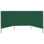 Paravientod de playa de 3 paneles tela verde 400x160 cm en Sombrillas | Comprar online en Foru.es