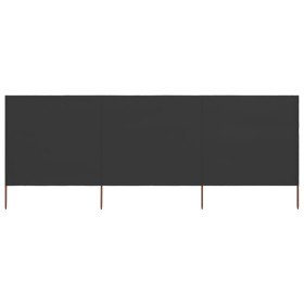 Paravientos de playa de 3 paneles tela gris antracita 400x160cm en Sombrillas | Comprar online en Foru.es