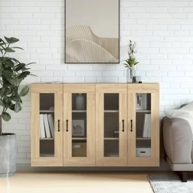 Wall cabinets 2 units engineered wood Sonoma oak by vidaXL, Sideboards - Ref: Foro24-3197907, Price: 161,67 €, Discount: %