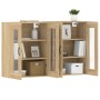 Armarios de pared 2 uds madera de ingeniería roble Sonoma de vidaXL, Aparadores - Ref: Foro24-3197907, Precio: 163,79 €, Desc...