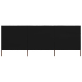 Paravientos de playa de 3 paneles tela negro 400x160 cm en Sombrillas | Comprar online en Foru.es