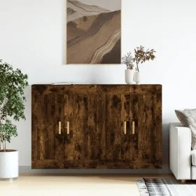 Armarios de pared 2 uds madera de ingeniería roble ahumado by vidaXL, Sideboards - Ref: Foro24-3197982, Price: 132,22 €, Disc...