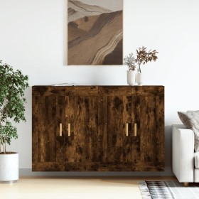 Armarios de pared 2 uds madera de ingeniería roble ahumado de vidaXL, Aparadores - Ref: Foro24-3197982, Precio: 134,19 €, Des...