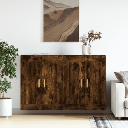 Armarios de pared 2 uds madera de ingeniería roble ahumado de vidaXL, Aparadores - Ref: Foro24-3197982, Precio: 134,19 €, Des...