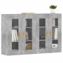 Armarios de pared 2 uds madera de ingeniería gris hormigón de vidaXL, Aparadores - Ref: Foro24-3197900, Precio: 134,42 €, Des...