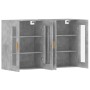 Armarios de pared 2 uds madera de ingeniería gris hormigón de vidaXL, Aparadores - Ref: Foro24-3197900, Precio: 134,42 €, Des...