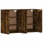 Armarios de pared 2 uds madera de ingeniería roble ahumado de vidaXL, Aparadores - Ref: Foro24-3197990, Precio: 134,76 €, Des...