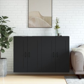 Armarios de pared 2 uds madera de ingeniería negro de vidaXL, Aparadores - Ref: Foro24-3197986, Precio: 134,16 €, Descuento: %