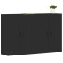 Armarios de pared 2 uds madera de ingeniería negro de vidaXL, Aparadores - Ref: Foro24-3197986, Precio: 134,16 €, Descuento: %