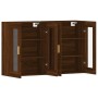 Armarios de pared 2 uds madera de ingeniería marrón roble de vidaXL, Aparadores - Ref: Foro24-3197904, Precio: 168,88 €, Desc...
