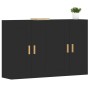 Armarios de pared 2 uds madera de ingeniería negro de vidaXL, Aparadores - Ref: Foro24-3197978, Precio: 135,81 €, Descuento: %