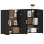 Armarios de pared 2 uds madera de ingeniería negro de vidaXL, Aparadores - Ref: Foro24-3197978, Precio: 135,81 €, Descuento: %