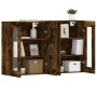 Armarios de pared 2 uds madera de ingeniería roble ahumado de vidaXL, Aparadores - Ref: Foro24-3197910, Precio: 140,15 €, Des...