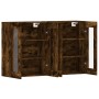 Armarios de pared 2 uds madera de ingeniería roble ahumado de vidaXL, Aparadores - Ref: Foro24-3197910, Precio: 140,15 €, Des...