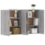Armarios de pared 2 uds madera de ingeniería gris Sonoma de vidaXL, Aparadores - Ref: Foro24-3197983, Precio: 138,00 €, Descu...
