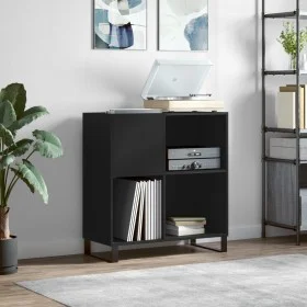 Mueble para discos madera contrachapada negro 84,5x38x89 cm de vidaXL, Almacenamiento para CD y DVD - Ref: Foro24-831781, Pre...
