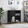 Plywood black record storage unit 84.5x38x89 cm by vidaXL, CD and DVD storage - Ref: Foro24-831781, Price: 82,58 €, Discount: %