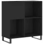 Plywood black record storage unit 84.5x38x89 cm by vidaXL, CD and DVD storage - Ref: Foro24-831781, Price: 82,58 €, Discount: %