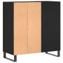 Plywood black record storage unit 84.5x38x89 cm by vidaXL, CD and DVD storage - Ref: Foro24-831781, Price: 82,58 €, Discount: %