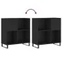 Plywood black record storage unit 84.5x38x89 cm by vidaXL, CD and DVD storage - Ref: Foro24-831781, Price: 82,58 €, Discount: %