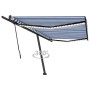 Toldo manual retráctil con LED azul y blanco 500x300 cm en Toldos | Comprar online en Foru.es