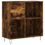Mueble discos madera contrachapada roble ahumado 84,5x38x89 cm de vidaXL, Almacenamiento para CD y DVD - Ref: Foro24-831777, ...