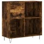 Mueble discos madera contrachapada roble ahumado 84,5x38x89 cm de vidaXL, Almacenamiento para CD y DVD - Ref: Foro24-831777, ...