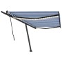 Toldo manual retráctil con LED azul y blanco 500x300 cm en Toldos | Comprar online en Foru.es
