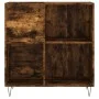 Mueble discos madera contrachapada roble ahumado 84,5x38x89 cm de vidaXL, Almacenamiento para CD y DVD - Ref: Foro24-831777, ...