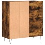 Mueble discos madera contrachapada roble ahumado 84,5x38x89 cm de vidaXL, Almacenamiento para CD y DVD - Ref: Foro24-831777, ...
