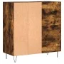 Mueble discos madera contrachapada roble ahumado 84,5x38x89 cm de vidaXL, Almacenamiento para CD y DVD - Ref: Foro24-831777, ...