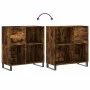 Mueble discos madera contrachapada roble ahumado 84,5x38x89 cm de vidaXL, Almacenamiento para CD y DVD - Ref: Foro24-831777, ...