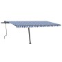 Toldo manual retráctil con LED azul y blanco 500x300 cm en Toldos | Comprar online en Foru.es