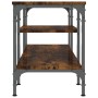 Mueble TV madera ingeniería y hierro roble ahumado 121x35x45 cm de vidaXL, Muebles TV - Ref: Foro24-831805, Precio: 60,39 €, ...