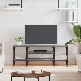 Mueble TV madera ingeniería y hierro gris Sonoma 121x35x45 cm de vidaXL, Muebles TV - Ref: Foro24-831806, Precio: 61,31 €, De...
