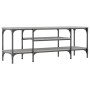 Mueble TV madera ingeniería y hierro gris Sonoma 121x35x45 cm de vidaXL, Muebles TV - Ref: Foro24-831806, Precio: 62,09 €, De...