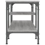 Mueble TV madera ingeniería y hierro gris Sonoma 121x35x45 cm de vidaXL, Muebles TV - Ref: Foro24-831806, Precio: 62,09 €, De...
