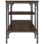 Mueble TV madera ingeniería y hierro marrón roble 121x35x45 cm de vidaXL, Muebles TV - Ref: Foro24-831807, Precio: 62,09 €, D...