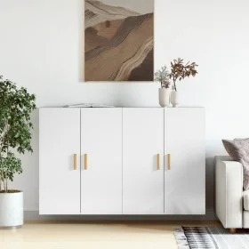 Armarios de pared 2 uds madera de ingeniería blanco brillante de vidaXL, Aparadores - Ref: Foro24-3197877, Precio: 159,89 €, ...
