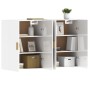 Armarios de pared 2 uds madera de ingeniería blanco brillante de vidaXL, Aparadores - Ref: Foro24-3197877, Precio: 167,83 €, ...