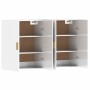Armarios de pared 2 uds madera de ingeniería blanco brillante de vidaXL, Aparadores - Ref: Foro24-3197877, Precio: 167,83 €, ...