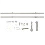 Kit de herrajes para puerta corredera 183 cm acero plateado en Materiales de construcción | Comprar online en Foru.es