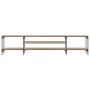 Mueble TV madera ingeniería y hierro roble sonoma 201x35x45 cm de vidaXL, Muebles TV - Ref: Foro24-831814, Precio: 83,11 €, D...